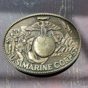 US Marine Corps Award Design Medals (ADM) Solid Brass Belt Buckle